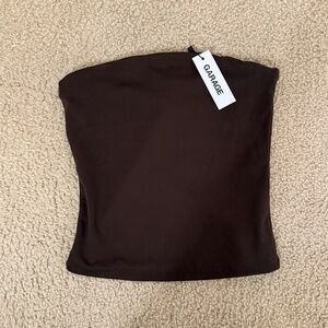 NWT Garage Clothing “Sleek Longline Tube Top” in Armadillo Brown size small !
